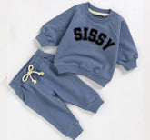 Sissy French Terry toddler Baby girl Outfit set sweatshirt & pants / baby girl clothes / newborn / baby gift / cute / big sis / little sis