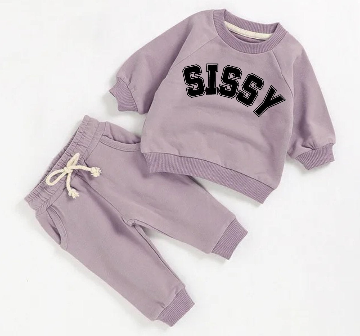 Sissy French Terry toddler Baby girl Outfit set sweatshirt & pants / baby girl clothes / newborn / baby gift / cute / big sis / little sis