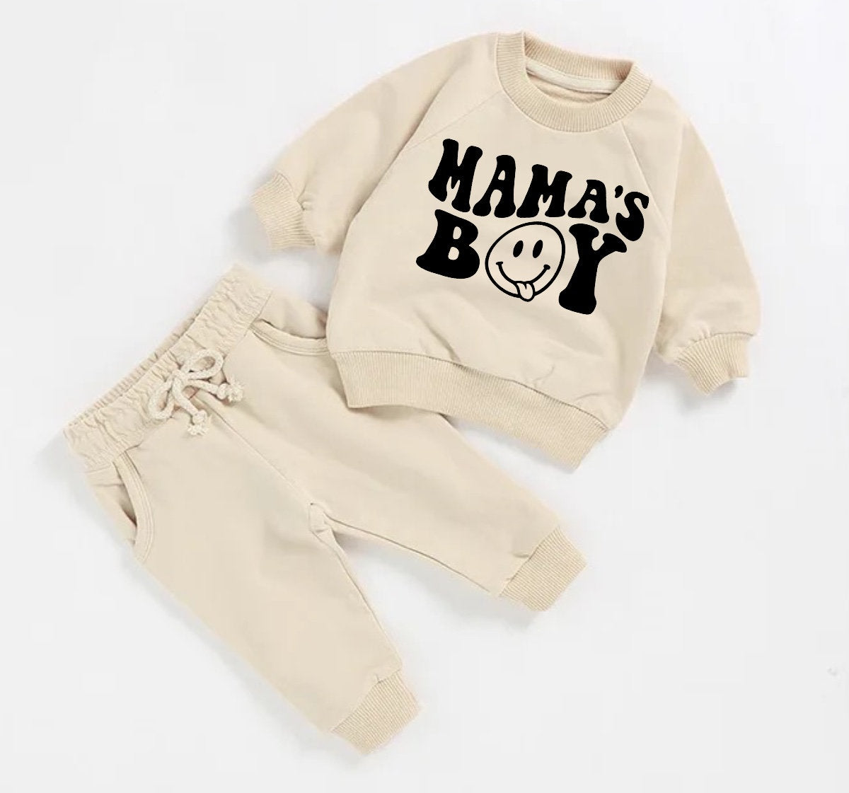 Mamas Boy French Terry toddler Baby Outfit set sweatshirt and pants / baby clothes / newborn / baby boy outfit / baby shower / baby gift