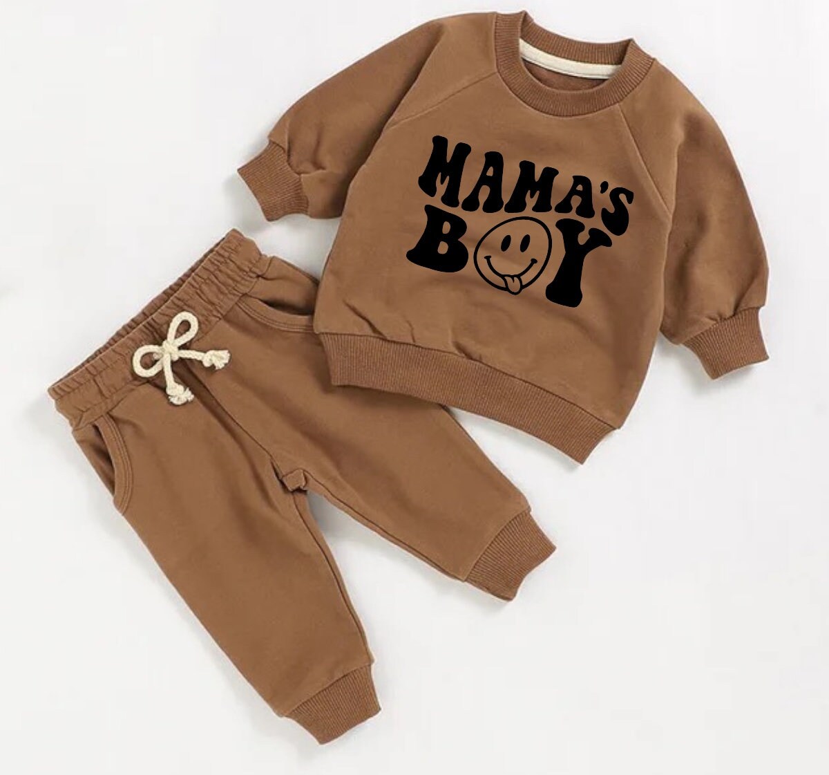 Mamas Boy French Terry toddler Baby Outfit set sweatshirt and pants / baby clothes / newborn / baby boy outfit / baby shower / baby gift