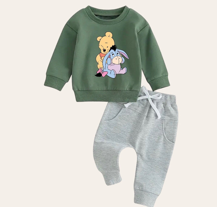 Pooh Baby Outfit set sweatshirt and pants / baby clothes / soft / cute / baby girl boy / baby shower / baby gift \ eyeore / sweater