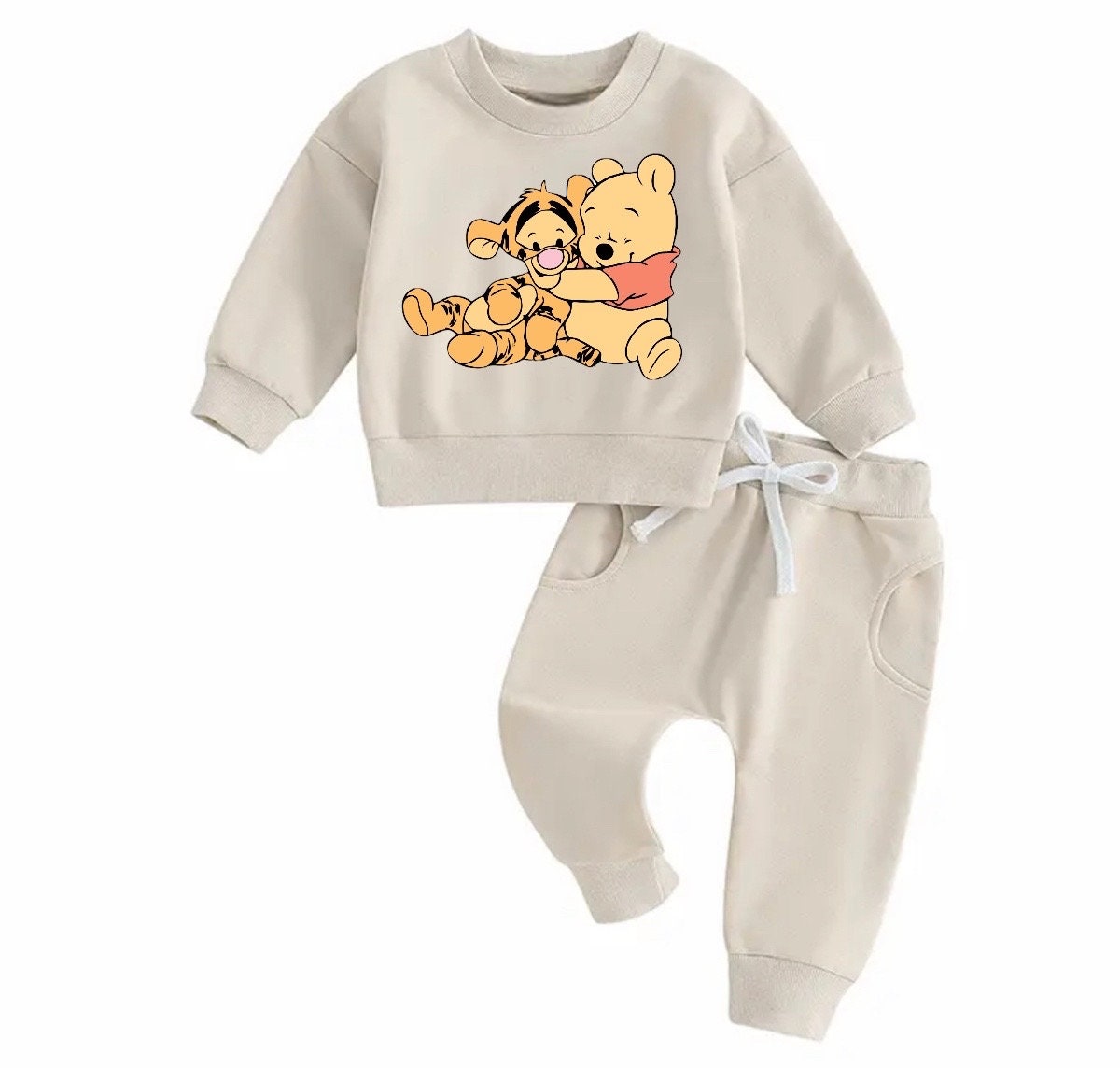 Pooh tigger Baby Outfit set sweatshirt and pants / baby clothes / cute / baby girl boy / baby shower / baby gift \ baby sweat / sweater