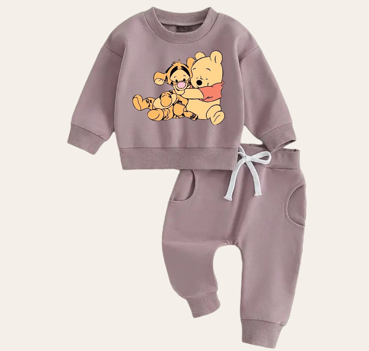 Pooh tigger Baby Outfit set sweatshirt and pants / baby clothes / cute / baby girl boy / baby shower / baby gift \ baby sweat / sweater