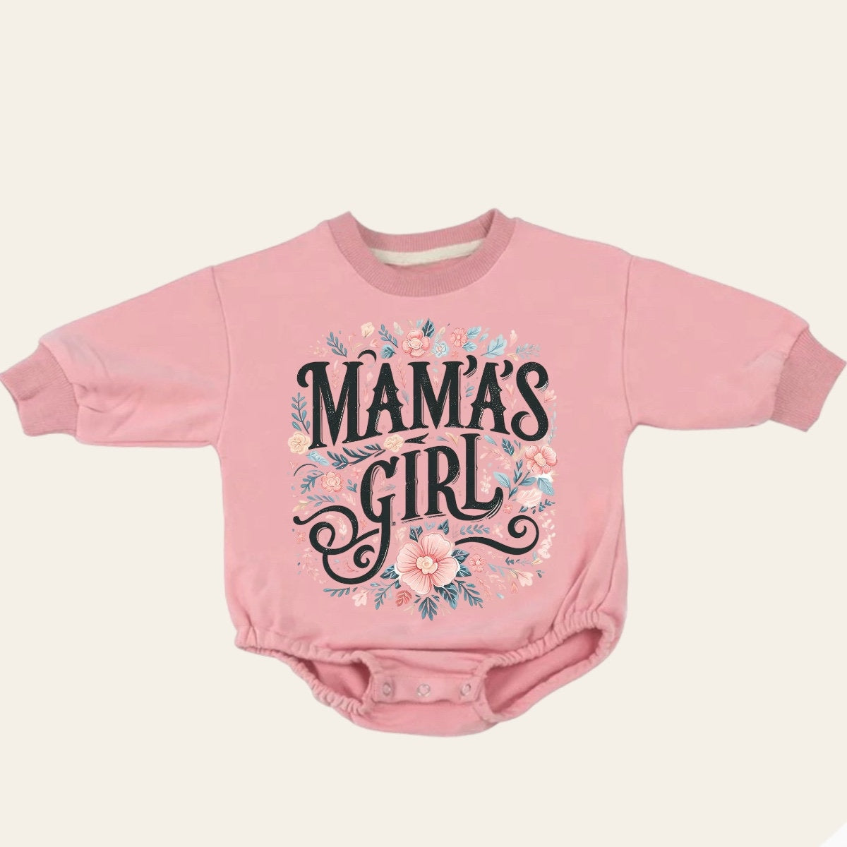 Baby girl Sweatshirt ROMPER bodysuit / baby clothes / sweatshirt / crewneck / newborn / baby girl gift / onesie / mamas girl, floral romper
