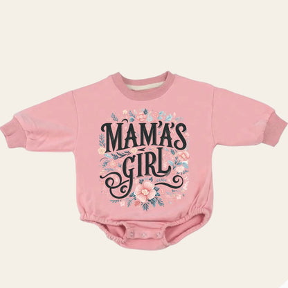 Baby girl Sweatshirt ROMPER bodysuit / baby clothes / sweatshirt / crewneck / newborn / baby girl gift / onesie / mamas girl, floral romper