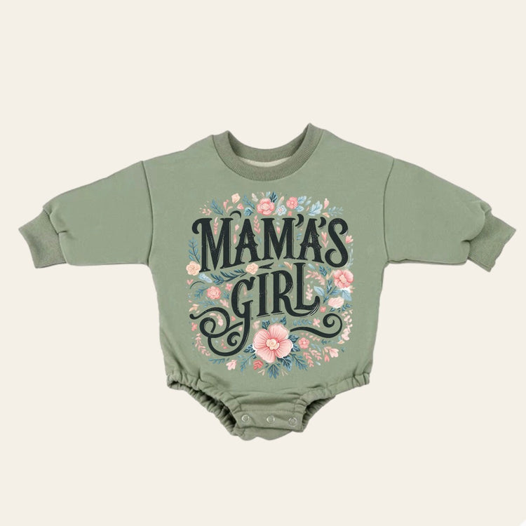 Baby girl Sweatshirt ROMPER bodysuit / baby clothes / sweatshirt / crewneck / newborn / baby girl gift / onesie / mamas girl, floral romper