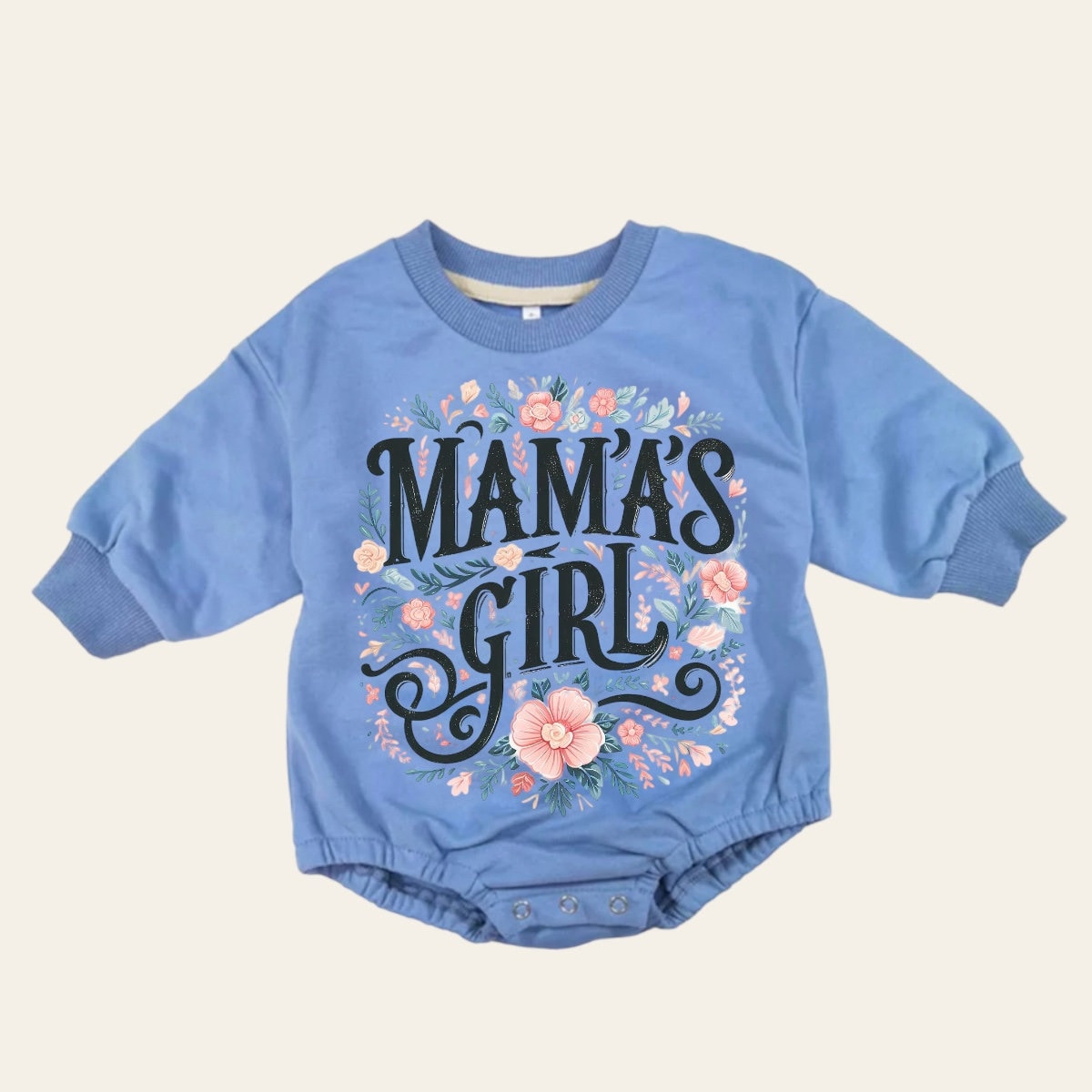 Baby girl Sweatshirt ROMPER bodysuit / baby clothes / sweatshirt / crewneck / newborn / baby girl gift / onesie / mamas girl, floral romper