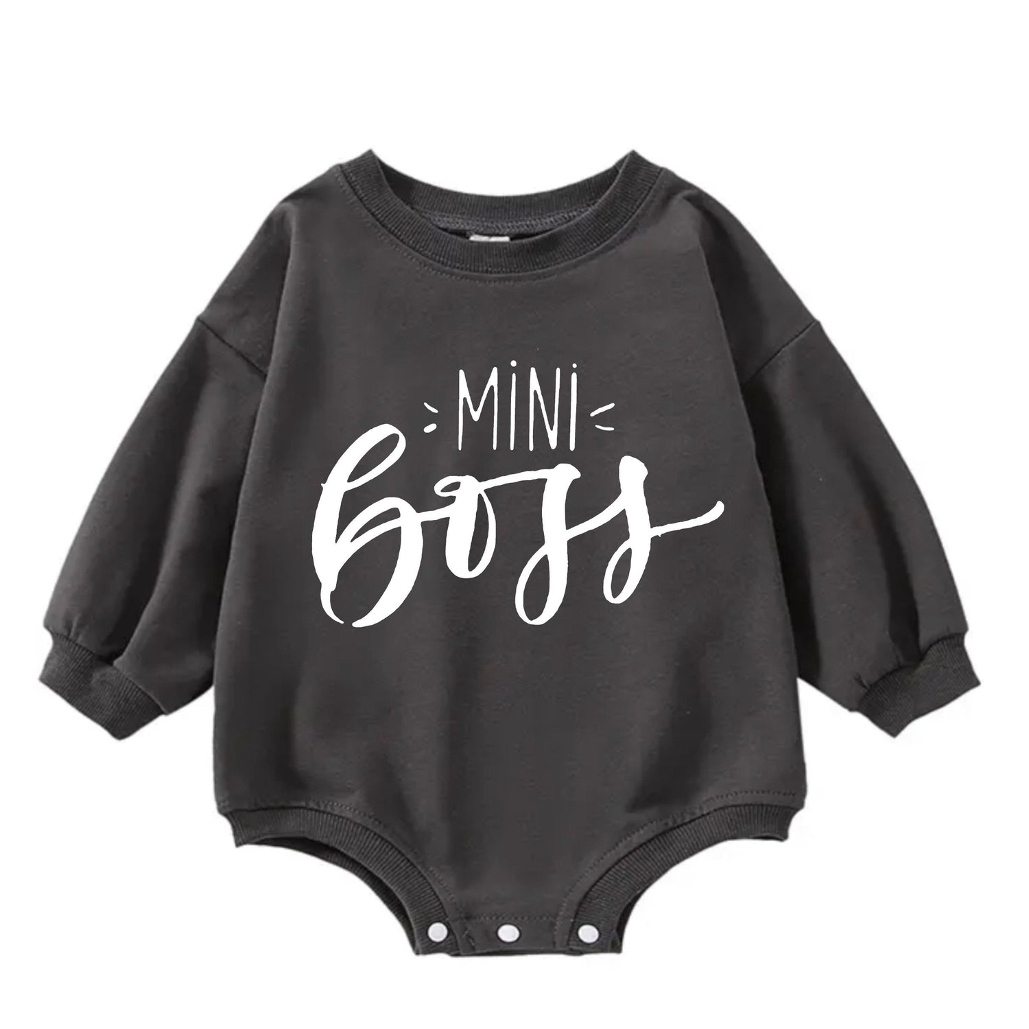 Mini boss baby SWEATSHIRT Romper bodysuit / baby clothes / baby sweater / bubble onesie / baby girl / baby gift / baby boy / new baby