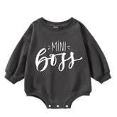Mini boss baby SWEATSHIRT Romper bodysuit / baby clothes / baby sweater / bubble onesie / baby girl / baby gift / baby boy / new baby