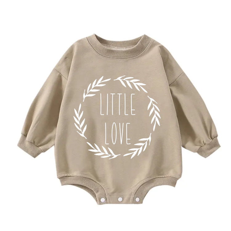 Little love baby SWEATSHIRT Romper bodysuit / baby clothes / baby sweater / bubble onesie / baby girl / baby gift / baby boy / new baby