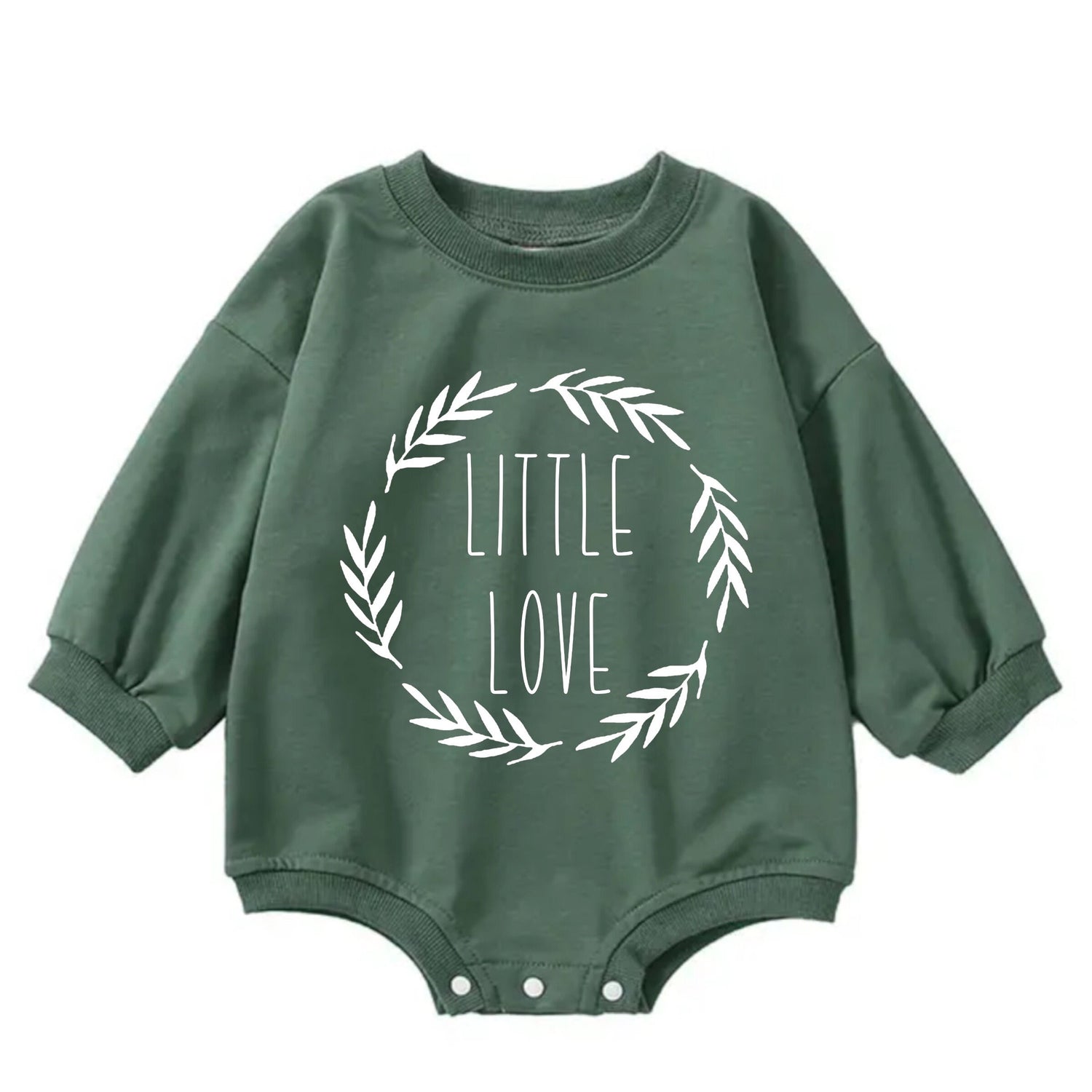 Little love baby SWEATSHIRT Romper bodysuit / baby clothes / baby sweater / bubble onesie / baby girl / baby gift / baby boy / new baby