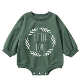 Little love baby SWEATSHIRT Romper bodysuit / baby clothes / baby sweater / bubble onesie / baby girl / baby gift / baby boy / new baby