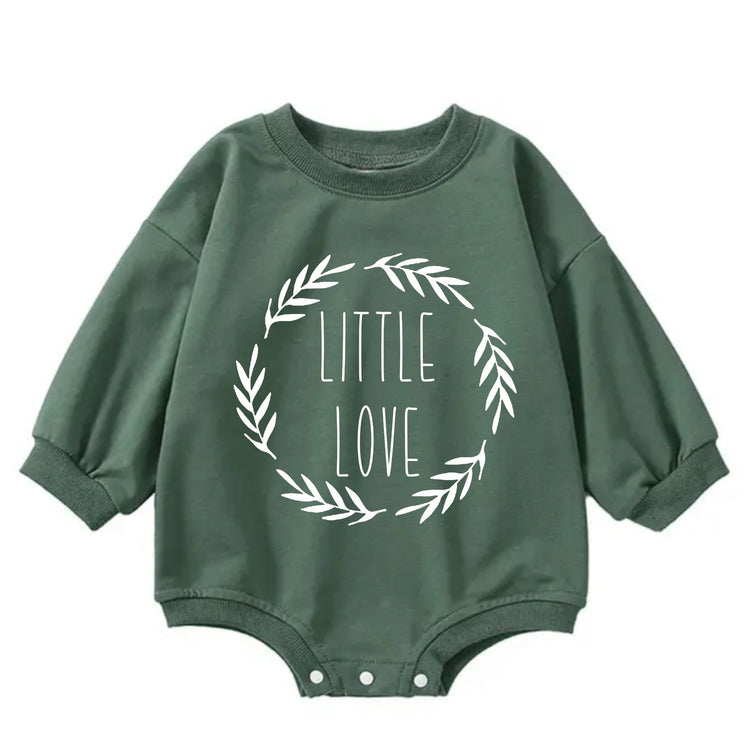 Little love baby SWEATSHIRT Romper bodysuit / baby clothes / baby sweater / bubble onesie / baby girl / baby gift / baby boy / new baby