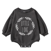 Little love baby SWEATSHIRT Romper bodysuit / baby clothes / baby sweater / bubble onesie / baby girl / baby gift / baby boy / new baby