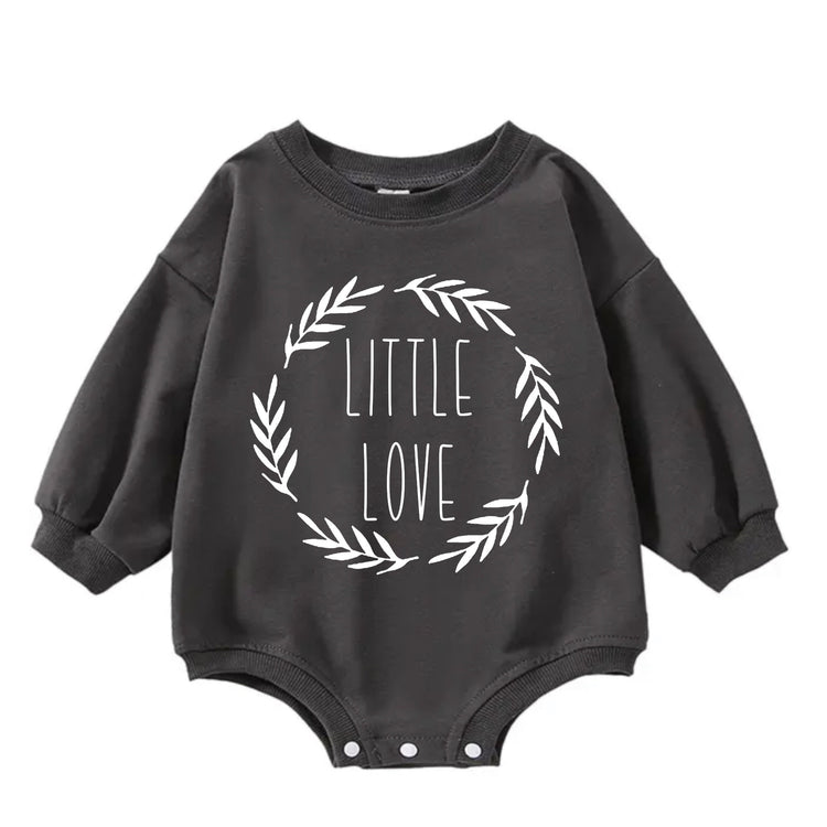 Little love baby SWEATSHIRT Romper bodysuit / baby clothes / baby sweater / bubble onesie / baby girl / baby gift / baby boy / new baby