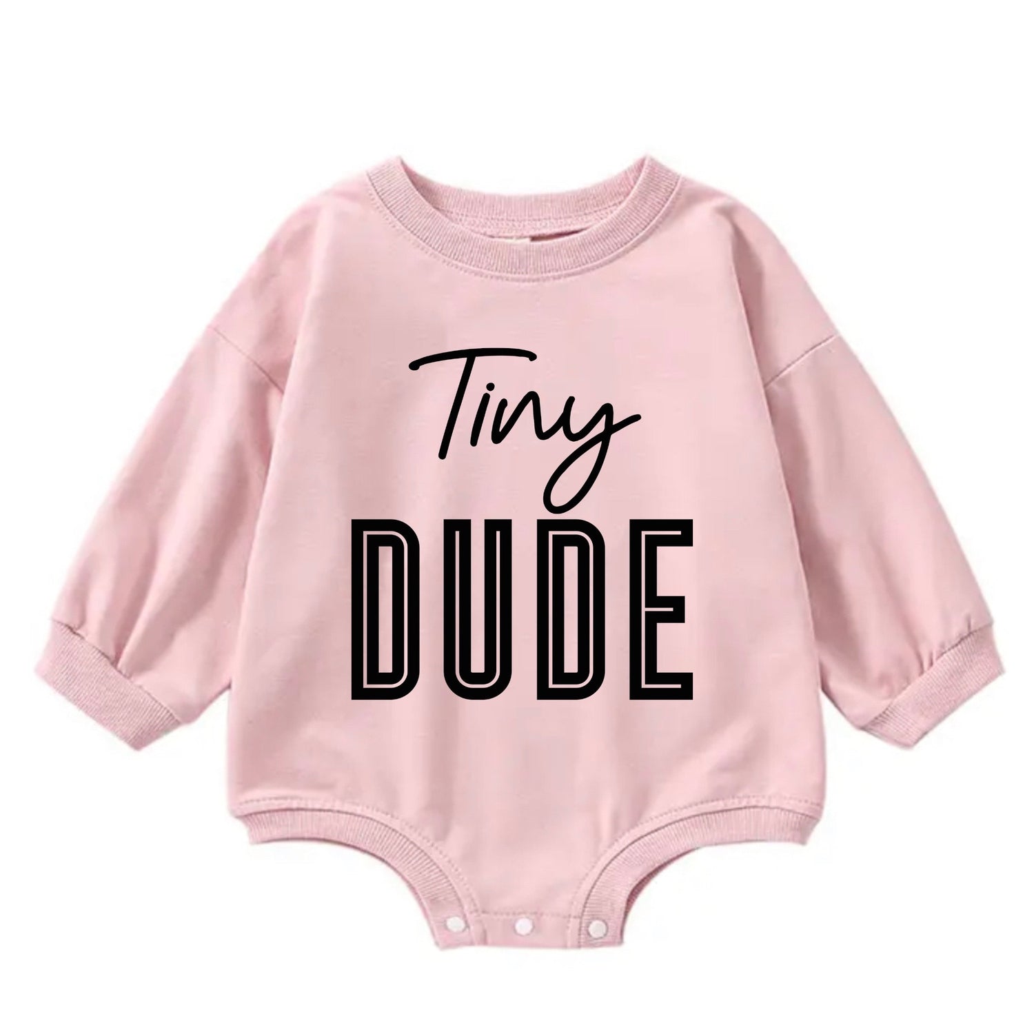 Tiny dude baby SWEATSHIRT Romper bodysuit / baby clothes / baby sweater / bubble onesie / baby girl / baby gift / baby boy / new baby