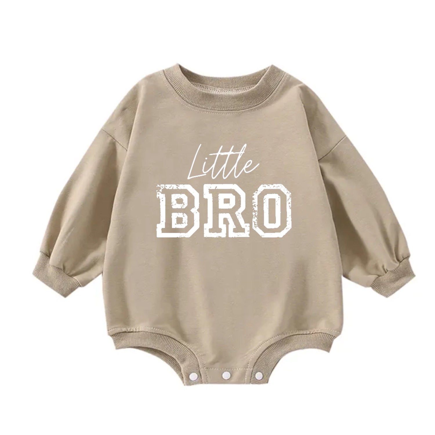 Little bro baby SWEATSHIRT Romper bodysuit / baby boy clothes / baby sweater / bubble onesie / baby brother / baby gift / new baby /announce