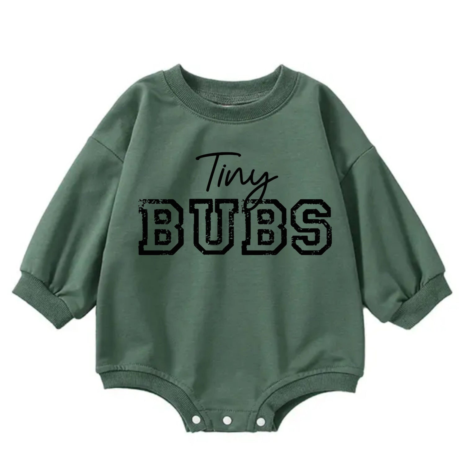 Tiny bubs baby SWEATSHIRT Romper bodysuit / baby clothes / baby sweater / bubble onesie / baby girl / baby gift / baby boy / new baby