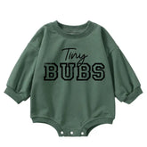 Tiny bubs baby SWEATSHIRT Romper bodysuit / baby clothes / baby sweater / bubble onesie / baby girl / baby gift / baby boy / new baby