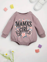 mamas girl baby SWEATSHIRT Romper bodysuit / baby clothes / baby sweater / bubble onesie / baby girl / baby gift / newborn / new baby