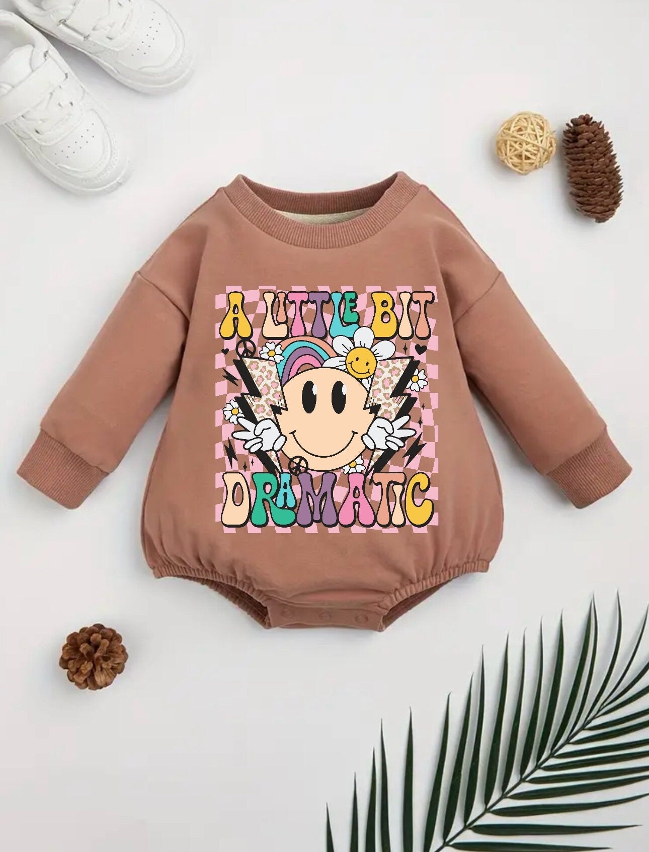 Retro baby girl SWEATSHIRT Romper bodysuit / baby clothes / baby sweater / bubble onesie / baby girl / baby gift / newborn / new baby