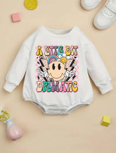 Retro baby girl SWEATSHIRT Romper bodysuit / baby clothes / baby sweater / bubble onesie / baby girl / baby gift / newborn / new baby