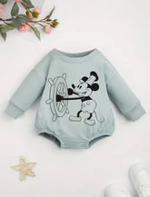 baby mickey SWEATSHIRT Romper bodysuit / baby clothes / baby sweater / bubble onesie / baby girl / baby gift / newborn / new baby