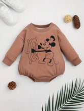 baby mickey SWEATSHIRT Romper bodysuit / baby clothes / baby sweater / bubble onesie / baby girl / baby gift / newborn / new baby