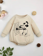baby mickey SWEATSHIRT Romper bodysuit / baby clothes / baby sweater / bubble onesie / baby girl / baby gift / newborn / new baby