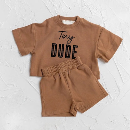 Tiny dude Baby toddler 100% cotton Clothing set, outfit, shirt, shorts, baby girl , baby clothes, baby shower, gift, baby boy