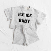 Ice ice Baby & toddler outfit 100% cotton Clothing set, outfit, shirt, shorts, baby girl , baby clothes, baby shower, gift, baby boy