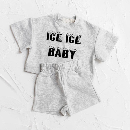 Ice ice Baby & toddler outfit 100% cotton Clothing set, outfit, shirt, shorts, baby girl , baby clothes, baby shower, gift, baby boy