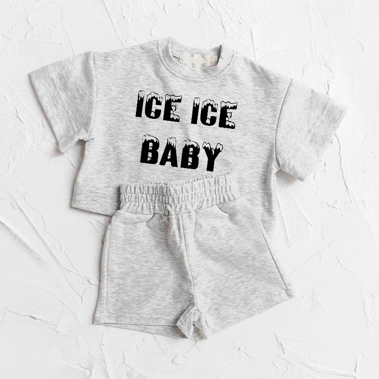 Ice ice Baby & toddler outfit 100% cotton Clothing set, outfit, shirt, shorts, baby girl , baby clothes, baby shower, gift, baby boy