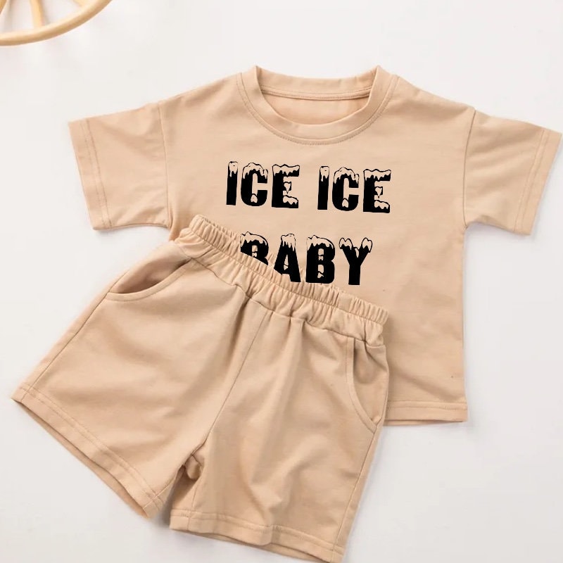 Ice ice Baby & toddler outfit 100% cotton Clothing set, outfit, shirt, shorts, baby girl , baby clothes, baby shower, gift, baby boy