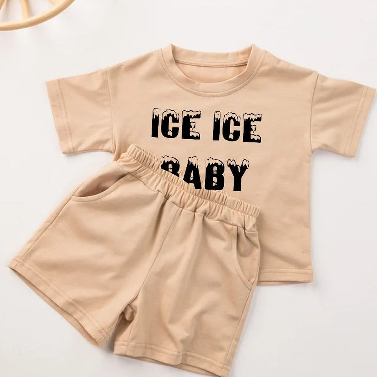 Ice ice Baby & toddler outfit 100% cotton Clothing set, outfit, shirt, shorts, baby girl , baby clothes, baby shower, gift, baby boy