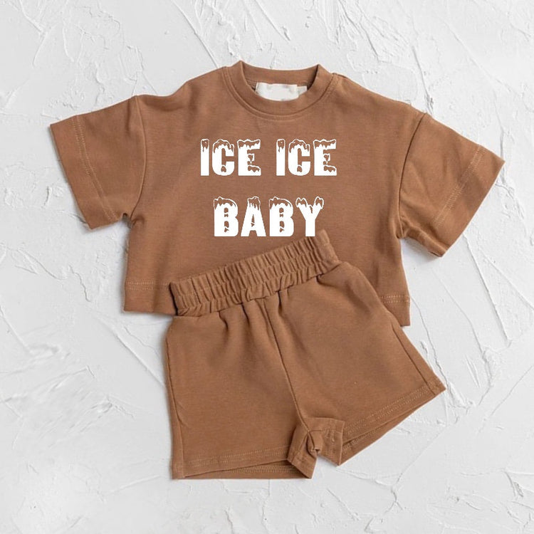 Ice ice Baby & toddler outfit 100% cotton Clothing set, outfit, shirt, shorts, baby girl , baby clothes, baby shower, gift, baby boy