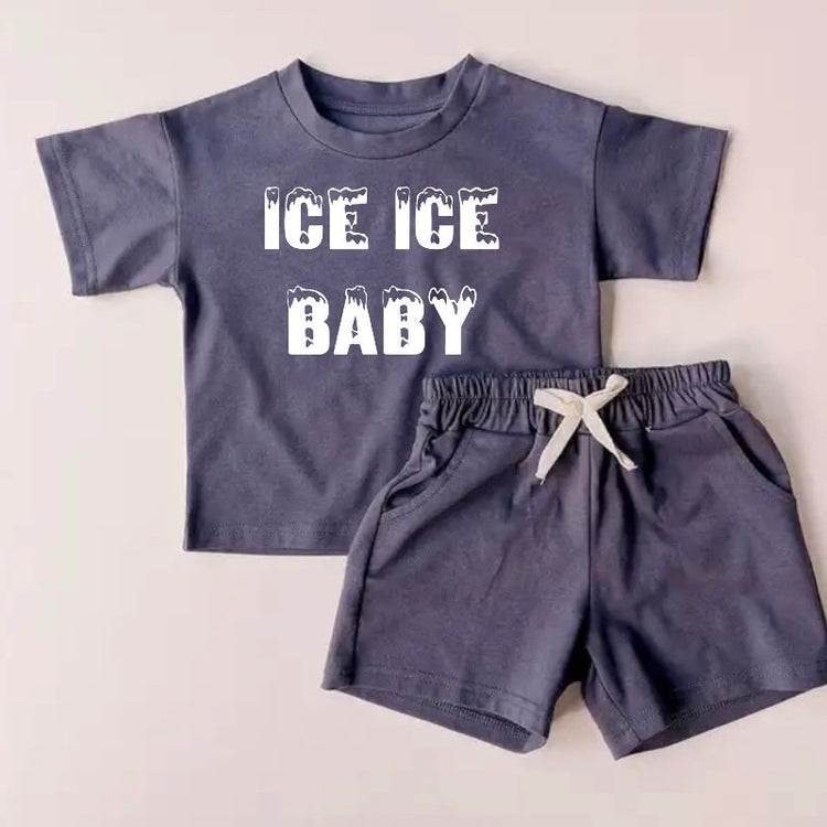 Ice ice Baby & toddler outfit 100% cotton Clothing set, outfit, shirt, shorts, baby girl , baby clothes, baby shower, gift, baby boy