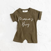 Baby boy ROMPER bodysuit, baby boy tshirt, newborn, cotton clothes, baby boy onesie, infant, mamas boy, baby announcement, baby boy gift,