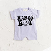 Baby boy ROMPER bodysuit, baby boy tshirt, newborn, cotton, baby boy onesie, infant, mamas boy, baby announcement, baby boy gift, baby retro