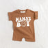 Baby boy ROMPER bodysuit, baby boy tshirt, newborn, cotton, baby boy onesie, infant, mamas boy, baby announcement, baby boy gift, baby retro