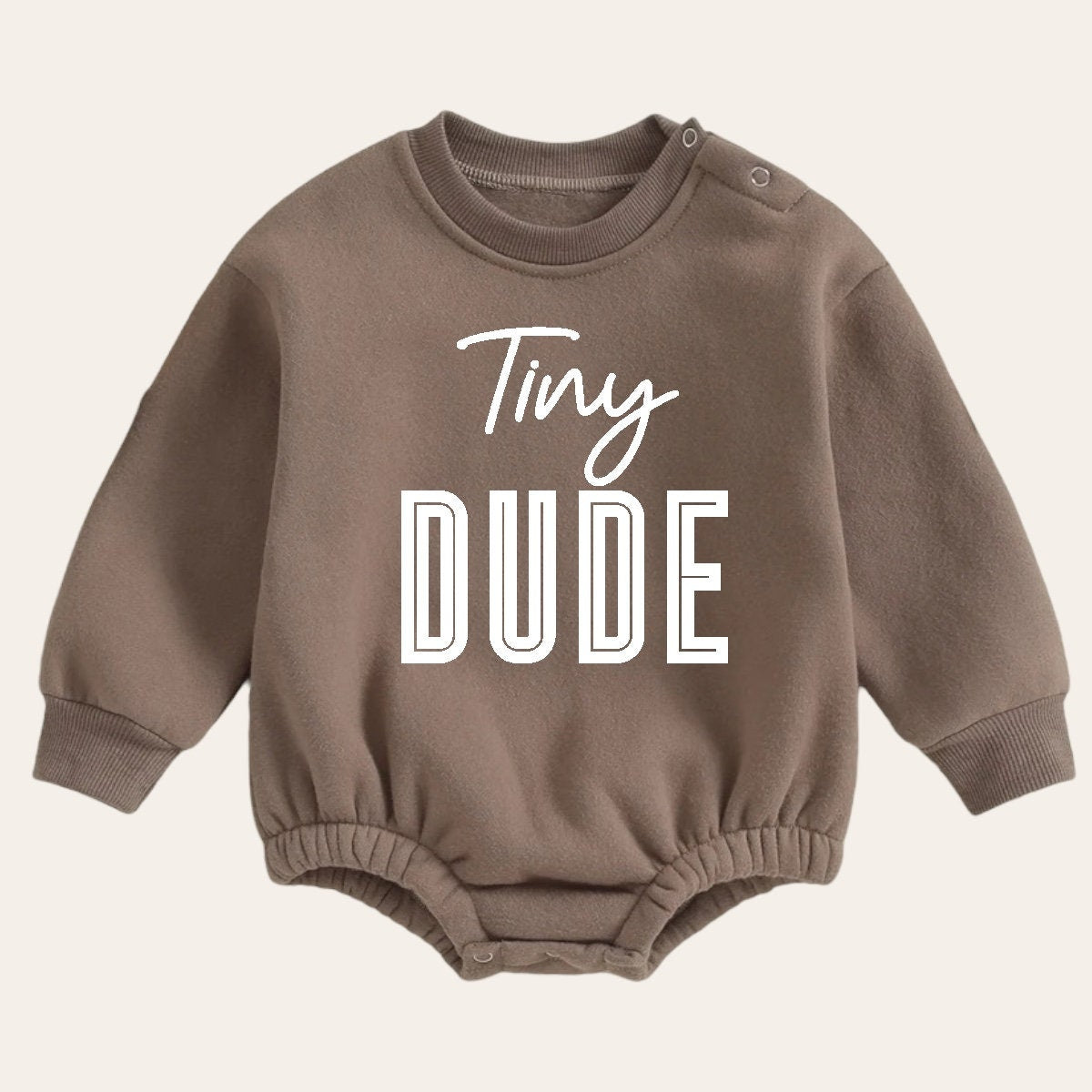 Soft warm fleece dude Baby boy Sweatshirt Romper oversized / bubble / onesie / baby clothes / baby girl / baby boy / outfit / gift
