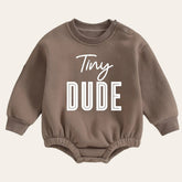 Soft warm fleece dude Baby boy Sweatshirt Romper oversized / bubble / onesie / baby clothes / baby girl / baby boy / outfit / gift