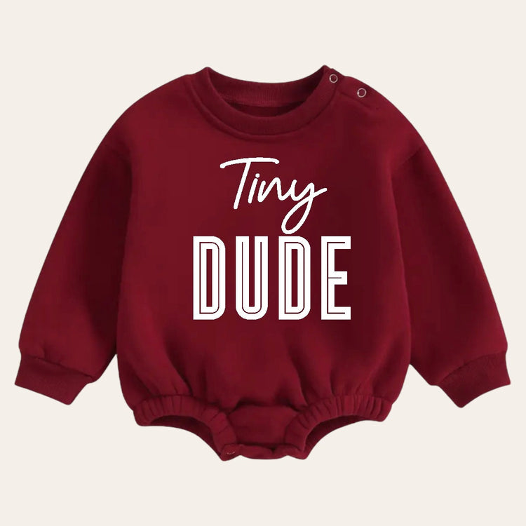 Soft warm fleece dude Baby boy Sweatshirt Romper oversized / bubble / onesie / baby clothes / baby girl / baby boy / outfit / gift