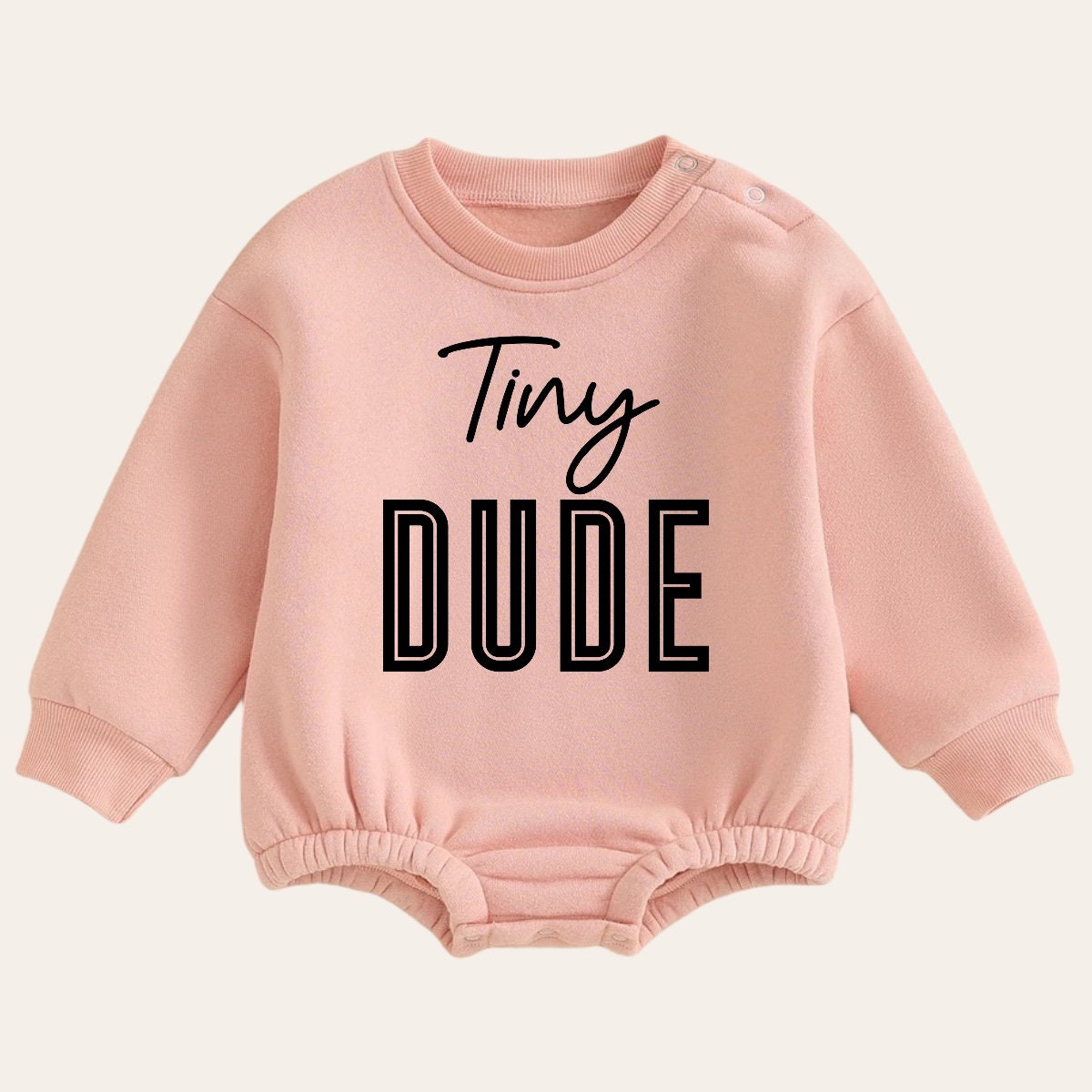 Soft warm fleece dude Baby boy Sweatshirt Romper oversized / bubble / onesie / baby clothes / baby girl / baby boy / outfit / gift