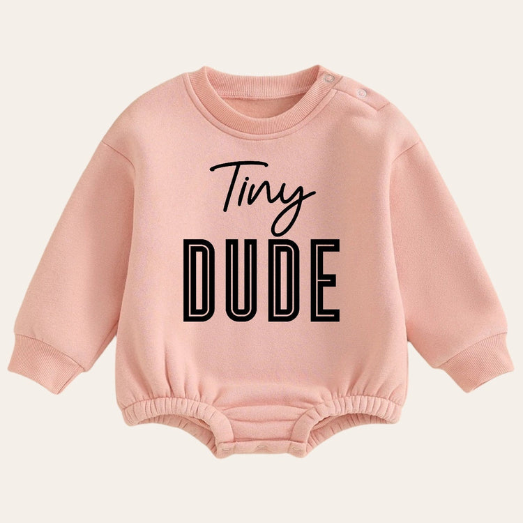 Soft warm fleece dude Baby boy Sweatshirt Romper oversized / bubble / onesie / baby clothes / baby girl / baby boy / outfit / gift