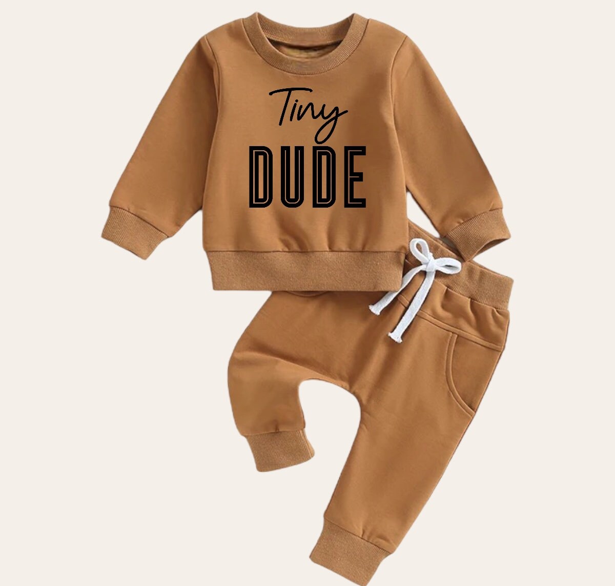 Tiny dude Baby toddler boy outfit | Newborn | Long sleeve + Pants | baby sweatshirt newborn | Baby Gift | Baby Boy clothes / baby girl