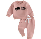 big sis Baby girl sweatshirt and pants outfit | Newborn | sister shirt | sweatshirt newborn Clothes | Baby Gift | Baby girl crewneck /