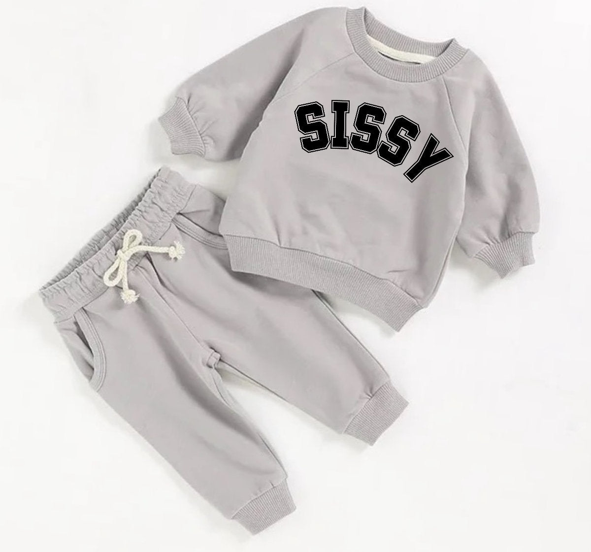 Sissy French Terry toddler Baby girl Outfit set sweatshirt & pants / baby girl clothes / newborn / baby gift / cute / big sis / little sis