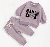 Mamas Boy French Terry toddler Baby Outfit set sweatshirt and pants / baby clothes / newborn / baby boy outfit / baby shower / baby gift