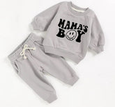 Mamas Boy French Terry toddler Baby Outfit set sweatshirt and pants / baby clothes / newborn / baby boy outfit / baby shower / baby gift